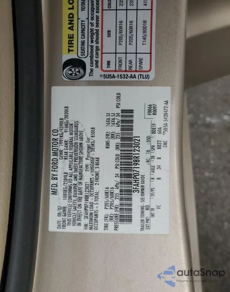 2013 Ford Fusion Se z USA, uszkodzony, nr VIN NULL